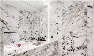 Macedonian White Marble Bathroom Countertops