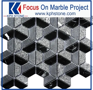 Natural Marble Mosaic for Interior Docor