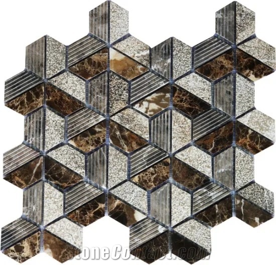 Natural Marble Mosaic for Interior Docor