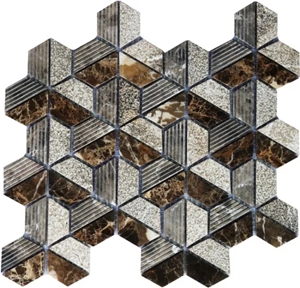 Natural Marble Mosaic for Interior Docor