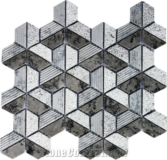 Natural Marble Mosaic for Interior Docor