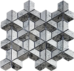 Natural Marble Mosaic for Interior Docor