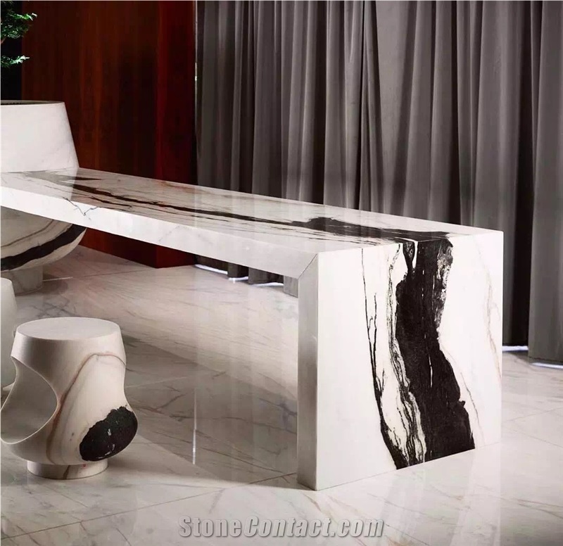 Panda White Marble Island Tops