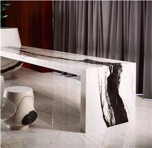 Panda White Marble Island Tops