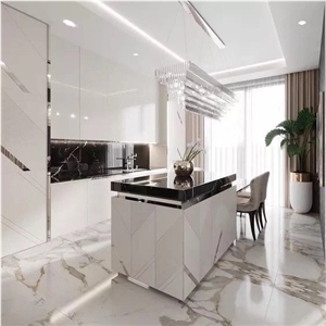 Persian Nero Marquina Marble Island Tops