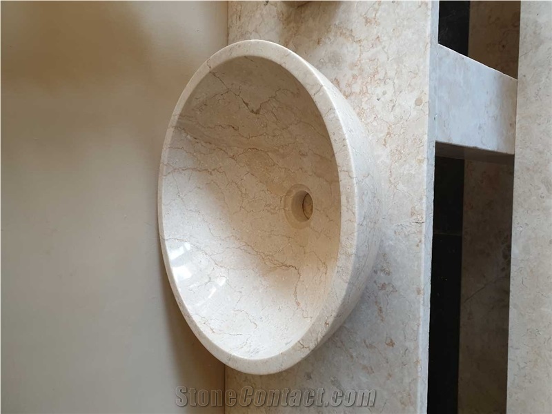 Cream Marble Wash Basins