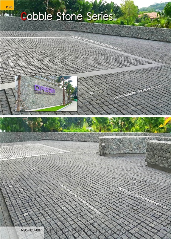 Black Basalt Cobble Stone Cubic Stone Paving Stone Cube Stone