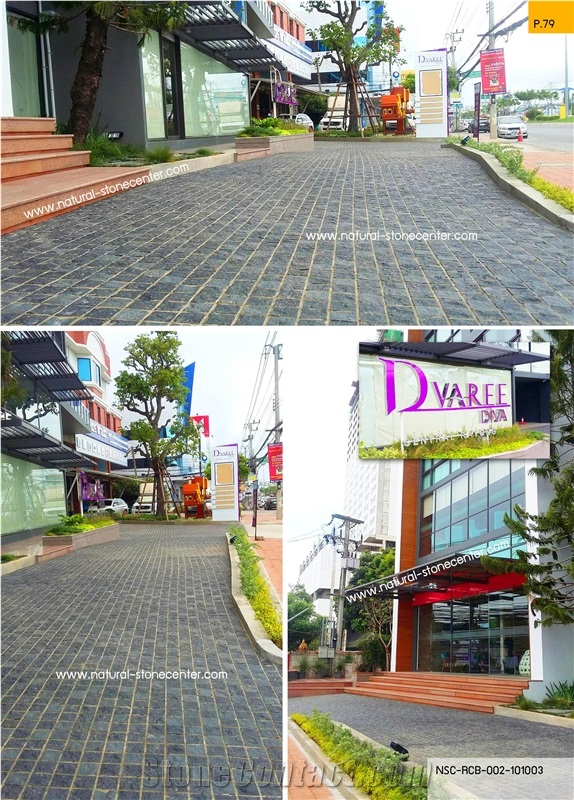 Black Basalt Cobble Stone Cubic Stone Paving Stone Cube Stone