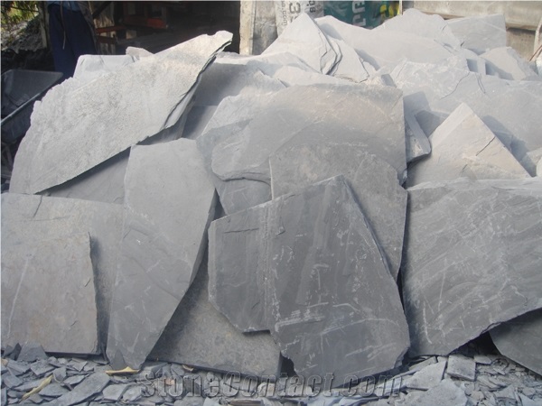 Black Slate Flagstone, Rustic Slate Flagstone
