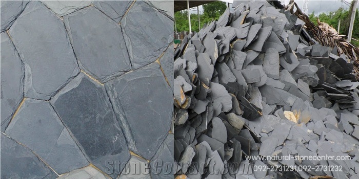 Black Slate Flagstone, Rustic Slate Flagstone