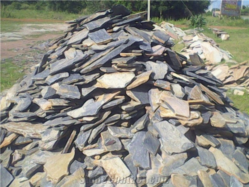 Black Slate Flagstone, Rustic Slate Flagstone