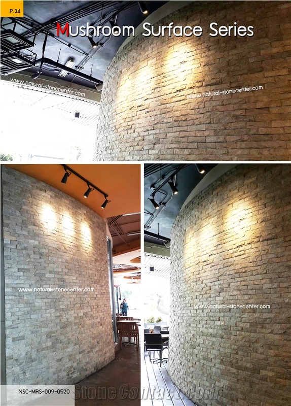 Mushroom Stone Mushroomed Exterior Wall Split Face