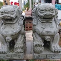 Sandstone Carving Lion Guardian Statue