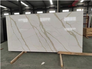 Calacatta Gold Quartz Slabs,Tiles,Kitchen Tops