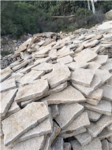 Yellow Granite G682 Flagstone Pavers,Crazy Pattern