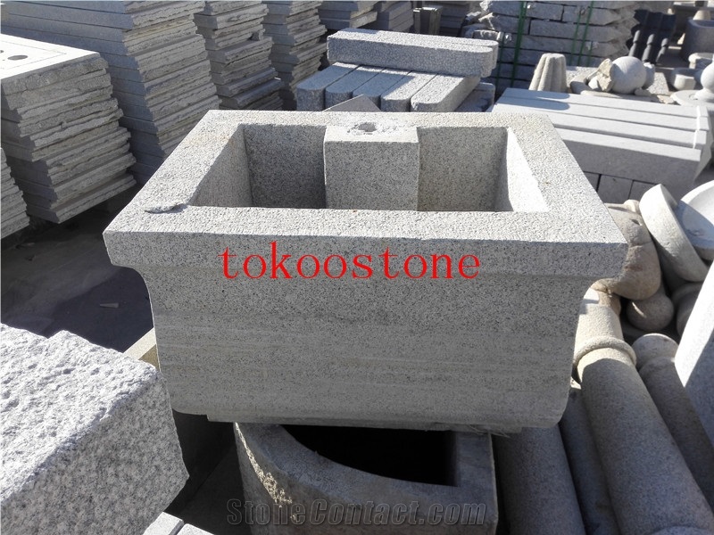 Granite Stone Water Trough/Basin for Garden