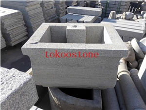 Granite Stone Water Trough/Basin for Garden