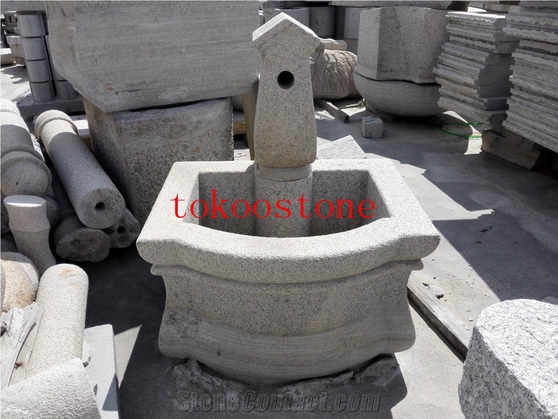 Granite Stone Water Trough/Basin for Garden