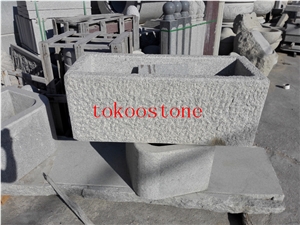 Granite Stone Water Trough/Basin for Garden