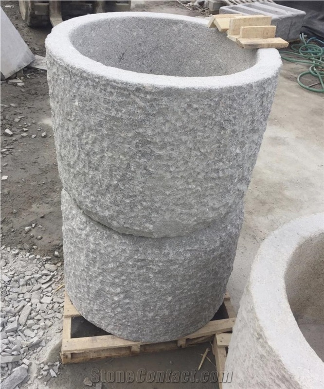 Granite Stone Water Trough/Pot for Garden