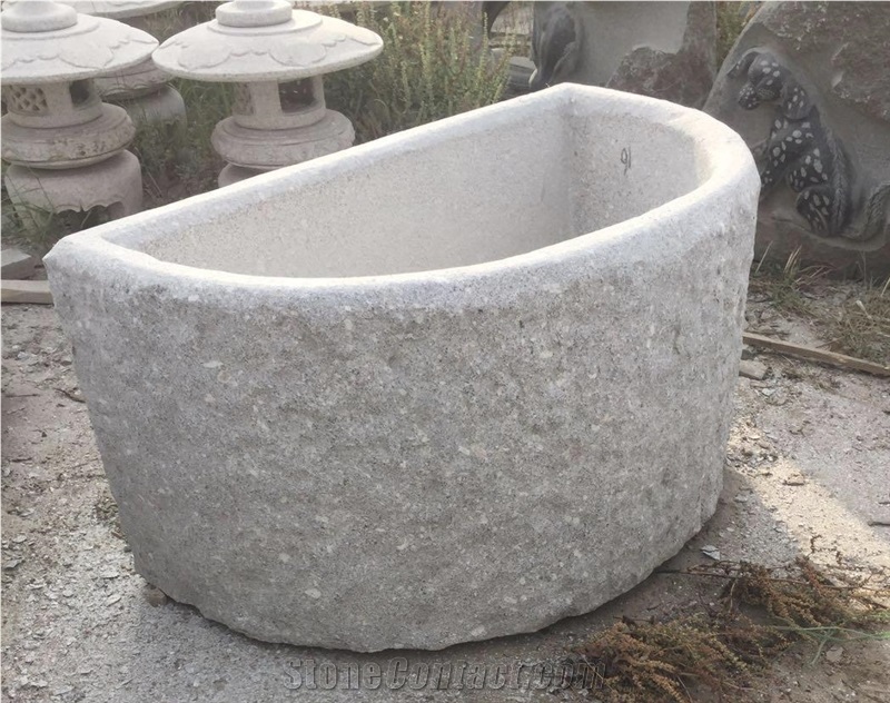 Granite Stone Water Trough/Pot for Garden