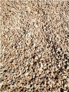 Rosso Karpato Marble Pebbles, Crushed Chips