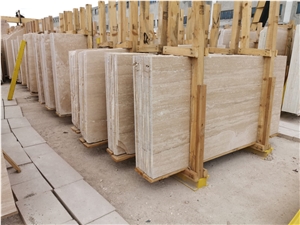Light Travertine Vein Cut Slabs