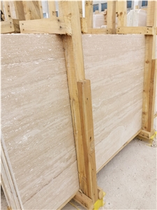 Light Travertine Vein Cut Slabs