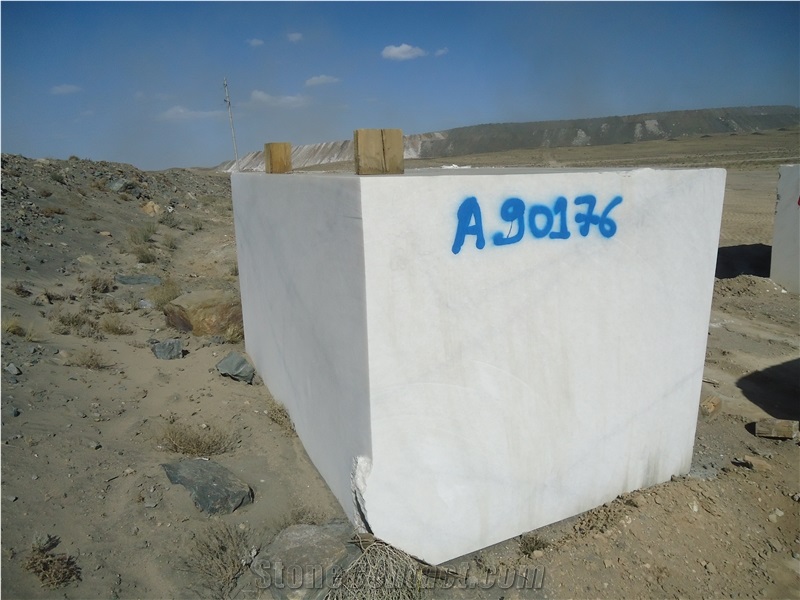 Altai White Marble Block, Mongolia White Marble