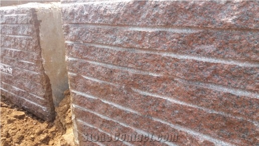 Ilkal Red Granite Block, India Red Granite