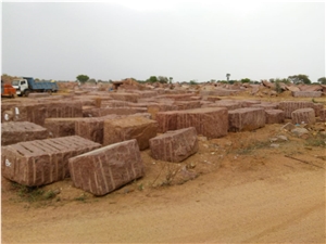 Ilkal Red Granite Block, India Red Granite