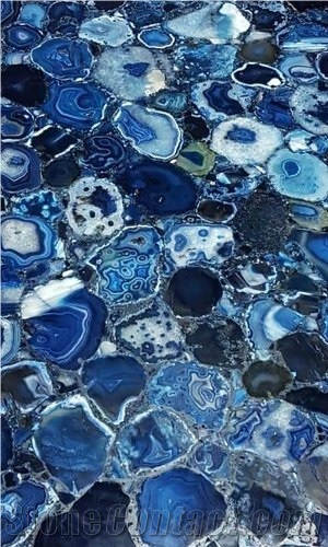 Blue Agate Semi Precious Stone