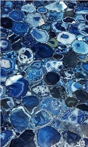 Blue Agate Semi Precious Stone