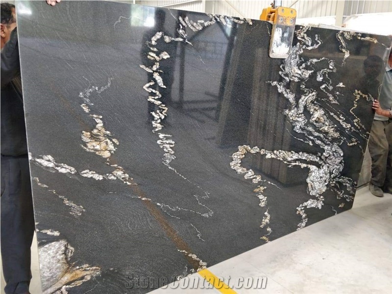 Alaska Black Granite Slabs