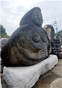 Quang Ngai Basalt Women Abstract Statue