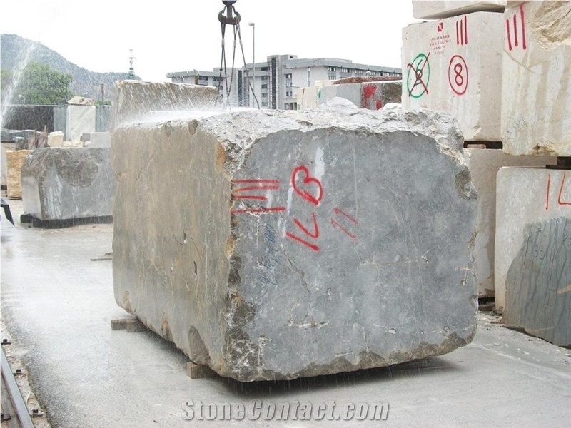Billiemi Grey Marble Block, Grigio Billiemi Grey Stone Blocks