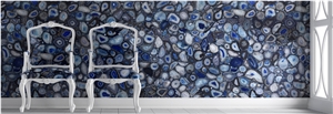 Blue Agate Semiprecious Stone