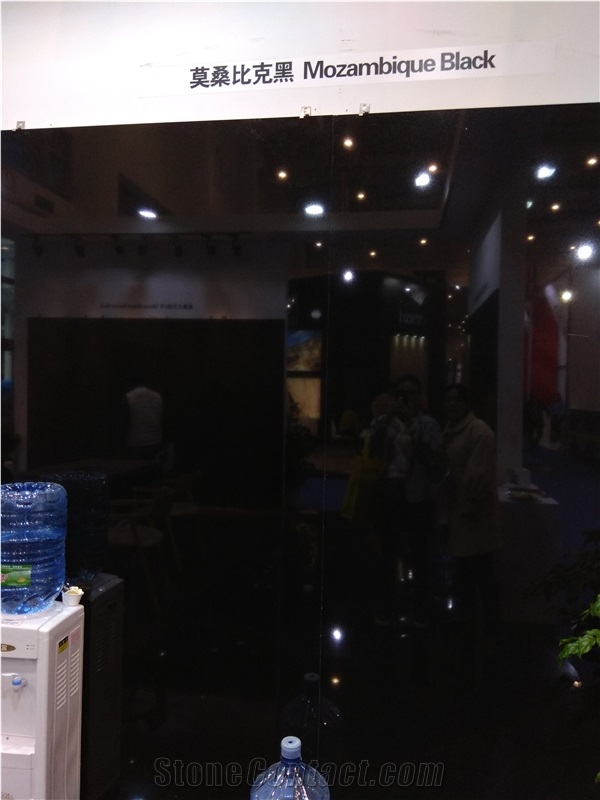 Mozambique Black Granite Slabs, Tiles