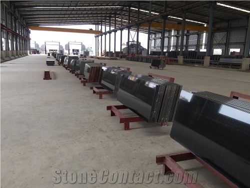 Mozambique Black Granite Slabs, Tiles