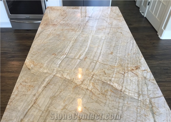 Chateau Blanc Quartzite Kitchen Island Top,Counter