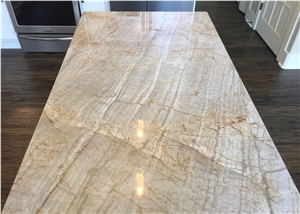Chateau Blanc Quartzite Kitchen Island Top,Counter