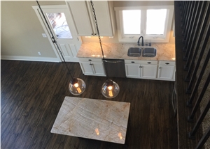 Chateau Blanc Quartzite Kitchen Island Top,Counter