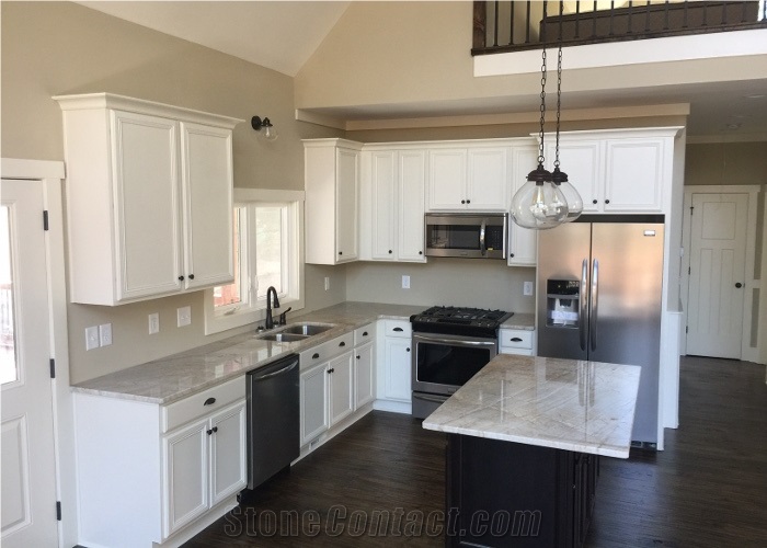 Chateau Blanc Quartzite Kitchen Island Top,Counter
