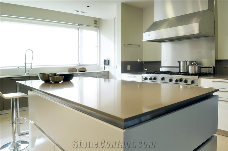 Intecstone Ivory Quartz Kitchen Countertops