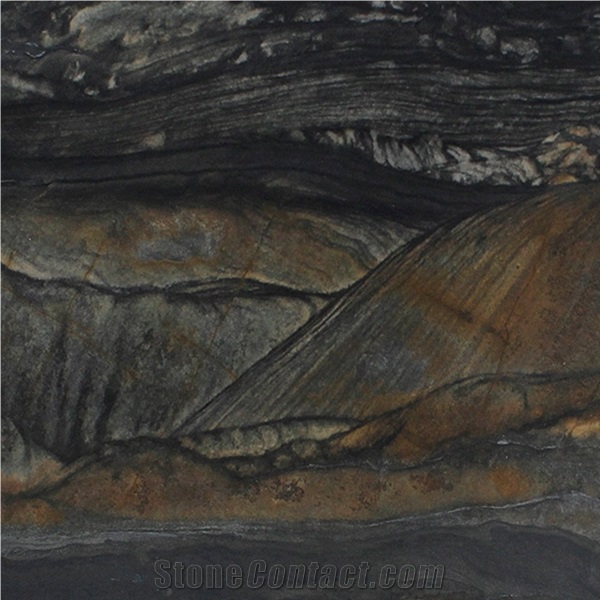Black Fantasy Quartzite Leathered or Super Hydro