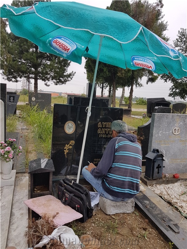 Absolute Black Granite Gravestone