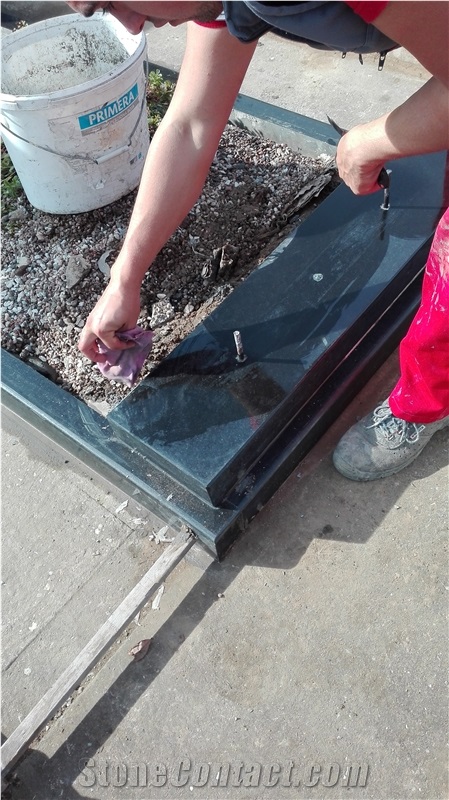 Absolute Black Granite Gravestone