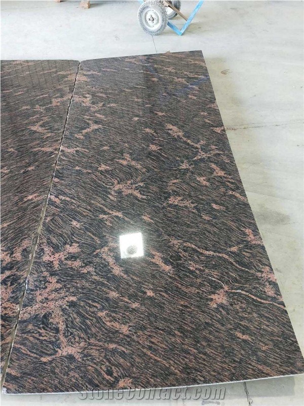 Tiger Skin Granite Slabs & Tiles, India Brown Granite