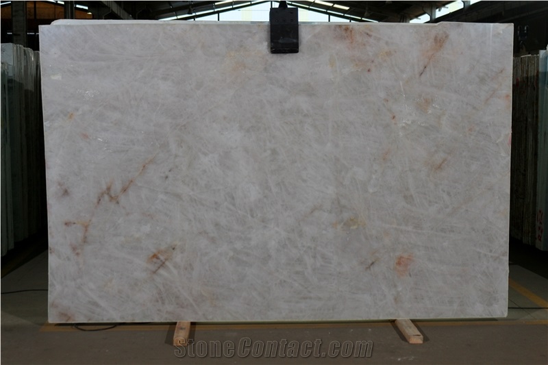 Crystal White Quartzite Slab