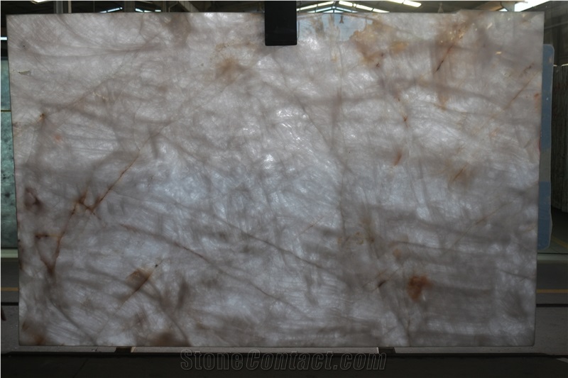 Crystal White Quartzite Slab